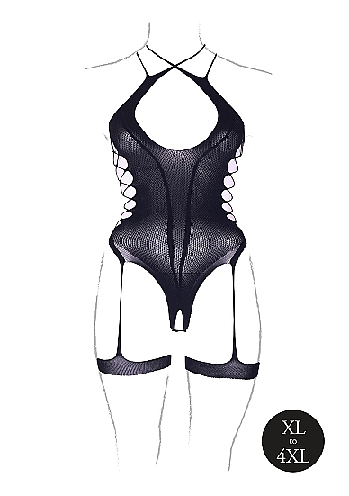 Metis XVI - Body with Garters and Crossed Neckline one size plus - Image 4