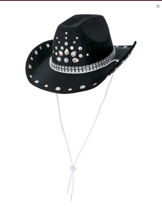 Black Rhinestone Cowboy Hat